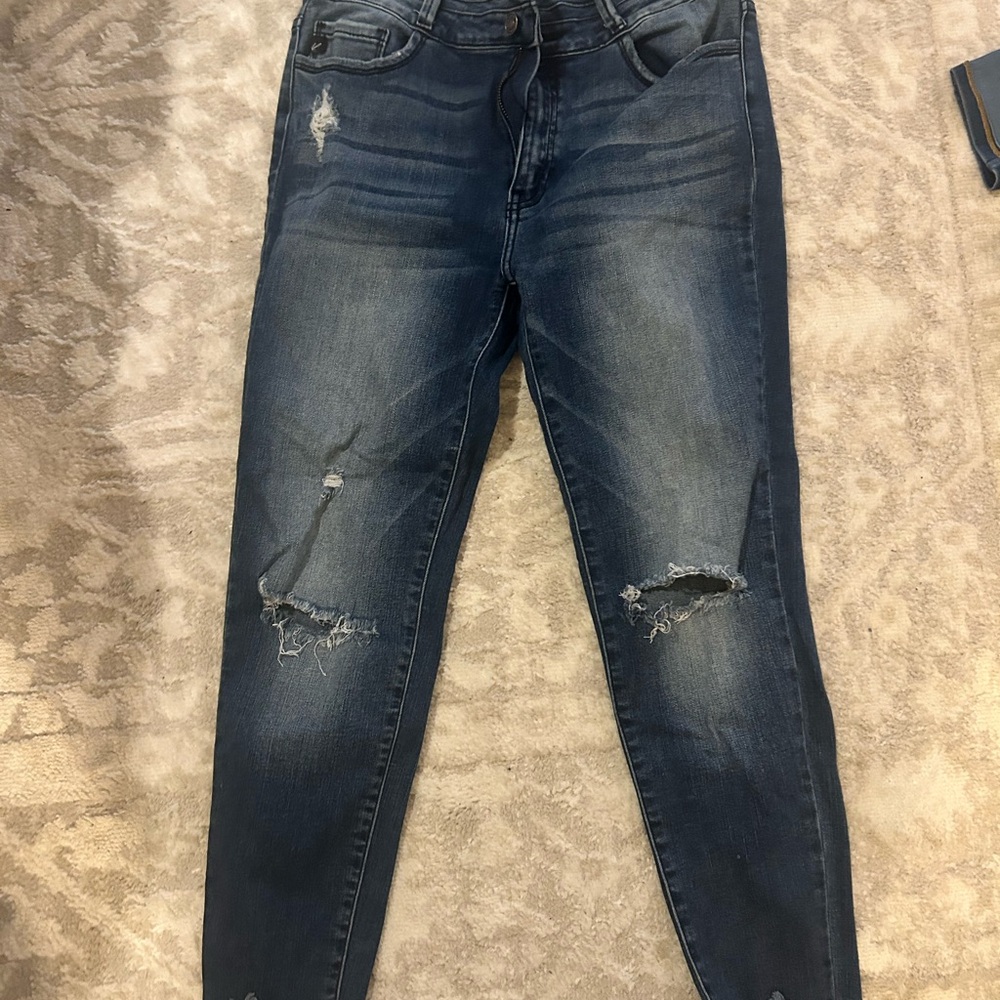 KanCan Dark Blue Distressed Skinny Jeans